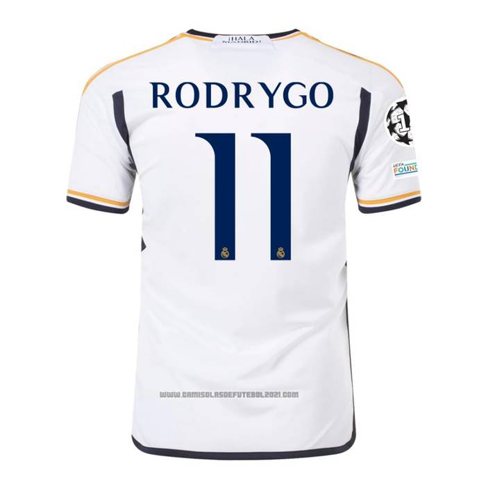 Camisola Real Madrid Jogador Rodrygo 1º 2023-2024